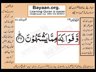 Surrah 77_42 AL-Mursalat Very Simple Listen, look & learn word by word urdu translation of Quran in the easiest possible