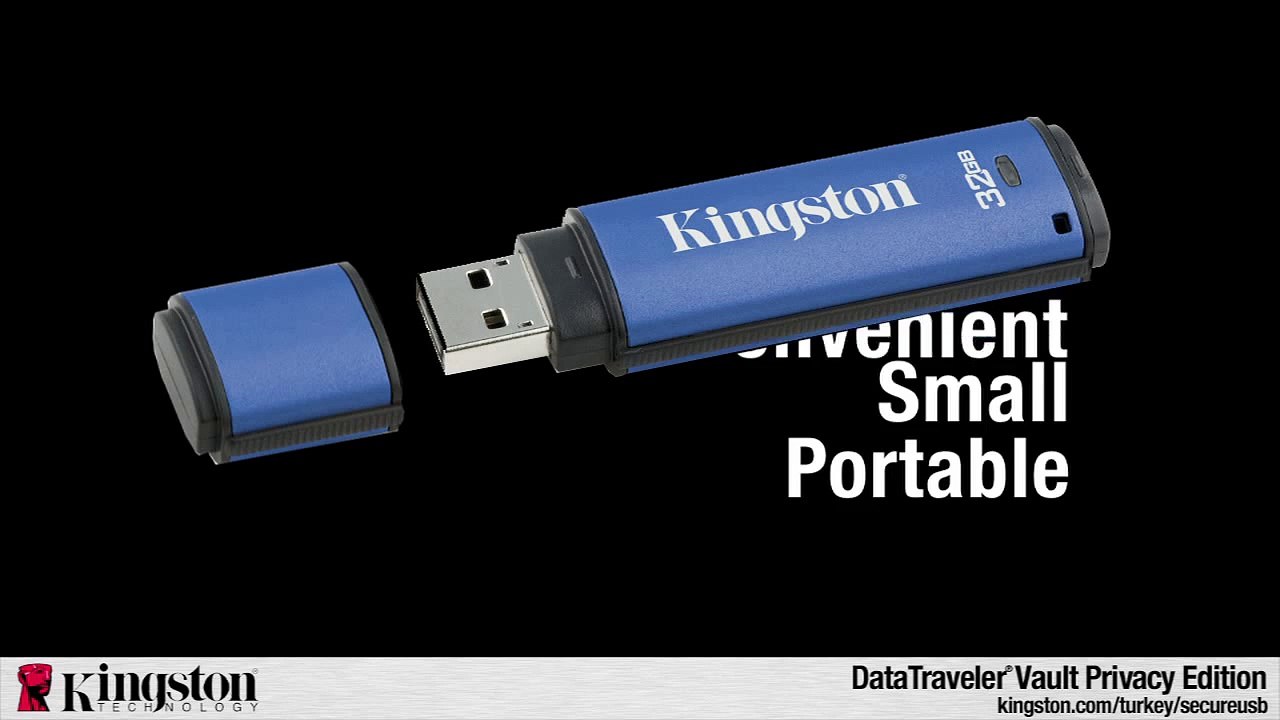 DataTraveler Vault — Privacy Edition  256-bit AES Donanım Şifreleme