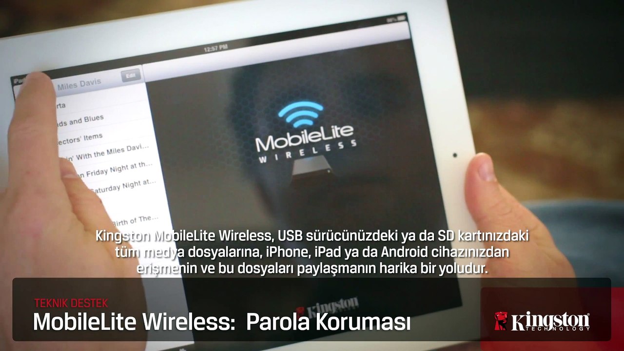 MobileLite Wireless -- Nasıl Yapılır Parola Koruması