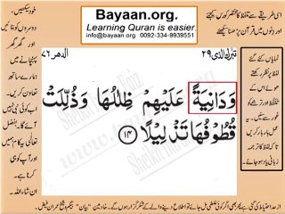 Surrah 076_014 AD-Dehher Very Simple Listen, look & learn word by word urdu translation of Quran in the easiest possible