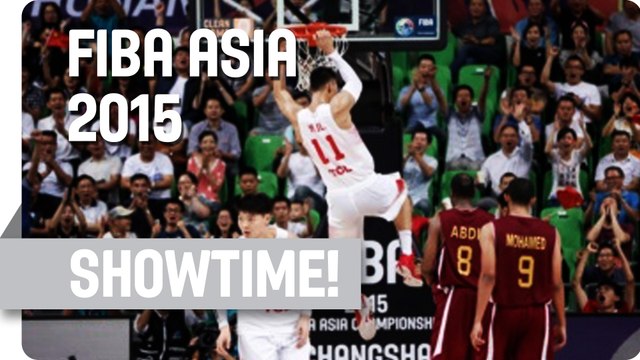 Zhao Bounce Pass Finds Yi who Slams it Home Big Time! - 2015 FIBA Asia Championship