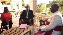 CREFOM Martinique: Patrick Karam rencontre Mgr David Macaire archevêque de Saint-Pierre et Fort-de-France
