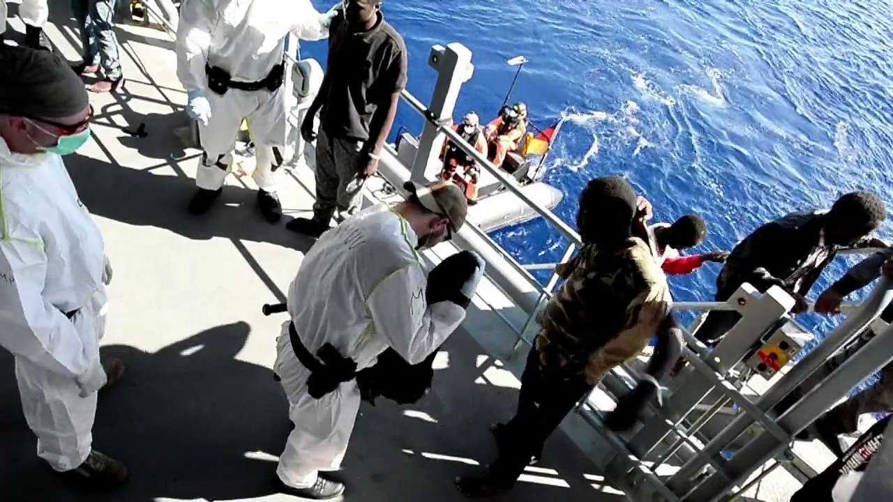 Deutsche Marine auf Rettungsmission im Mittelmeer