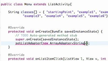 Android Application Development Tutorial - 19 - Setting up an ArrayAdapter