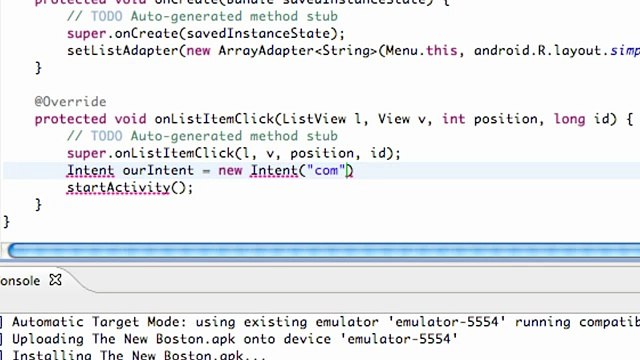 Android Application Development Tutorial - 20 - Starting an Activity with a Class Object