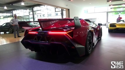 $4.5m Lamborghini Veneno Roadster - Startup and Loading to Truck
