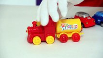 Childrens Videos: Car Clown Toy Car Convoy & Railway Train Locomotive (videos for kids)