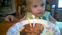 Baby hilariously fails to blow out birthday candles