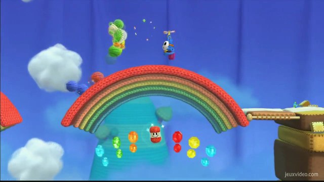 YOSHI'S WOOLLY WORLD(23) - 3-7 - Nuages feutrés et ponts irisés