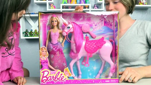 barbie princess doll and regal unicorn