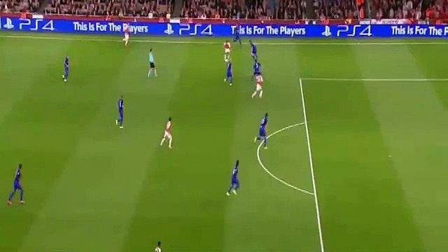 Theo Walcott Goal - Arsenal vs Olympiakos 1-1 [29.9.2015] Champions League