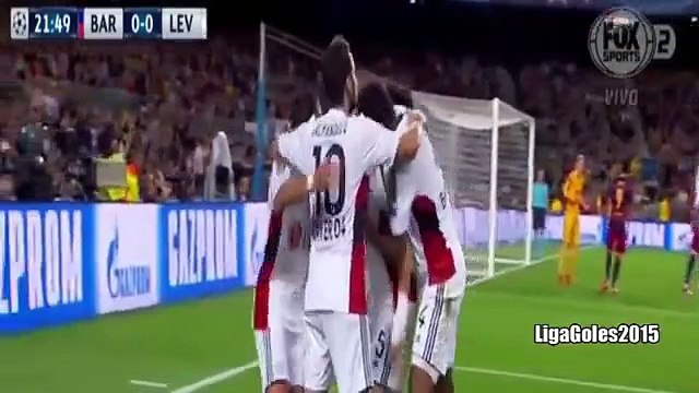 Papadopoulos Goal - Barcelona vs Bayer Leverkusen 0-1 (Champions League 2015) HD