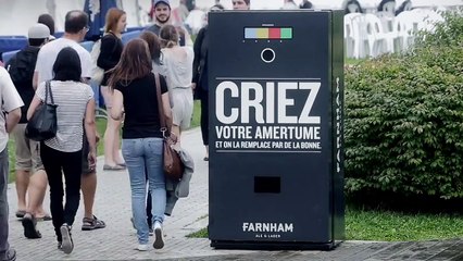 Plus tu gueules sur ce distributeur, plus tu es récompensé !