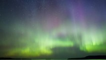 Stunning time lapse shows Northern Lights over Great Lake