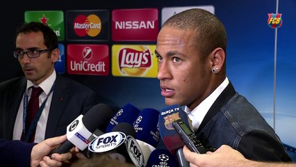 Neymar and Sandro on victory against Bayer Leverkusen