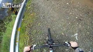 Bike BASE jump ends badly