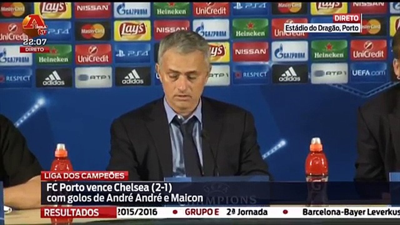 Jose Mourinho press conference José Mourinho Conf de Imprensa FC Porto 2 x 1 Chelsea 2ª Jorn Champions League 2015-16