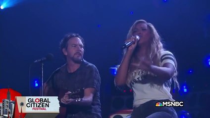 PEARL JAM, BEYONCE -  Redemption Song  - 2015 Global Citizen Festival