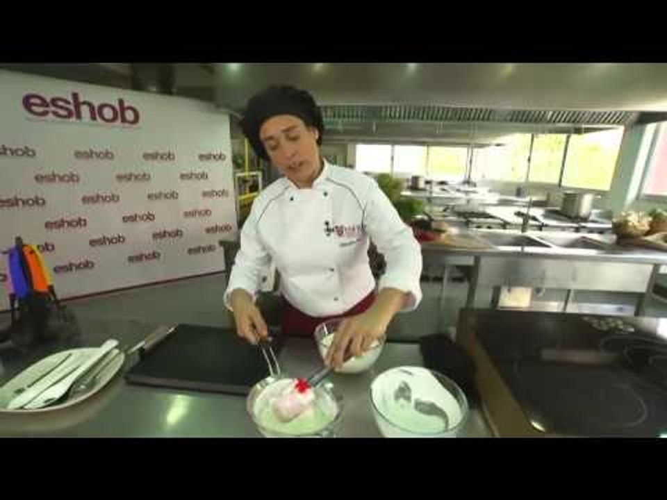 Amanida de fruita amb quefir i granissat de te