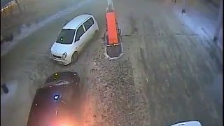 Attempted arson at petrol station caught on CCTV orenburg russia