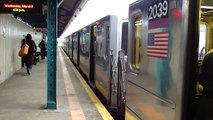 IRT Flushing Line: R62A 7 Trains at 52nd St-Lincoln Ave