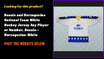 Bosnia and Herzegovina National Team White Hockey Jersey Any Player or Number, Bosnia--Herzegovina-White