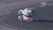 Porsche car runs over another during race accident in Spain