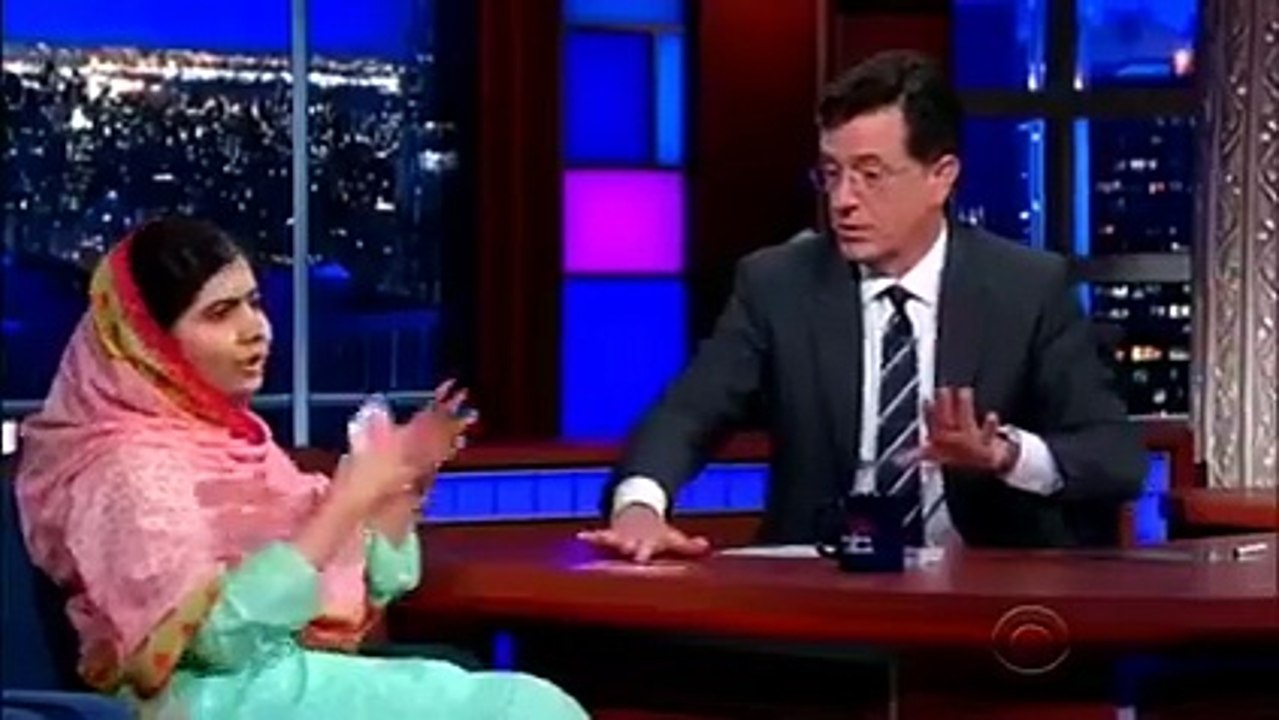Malala Yousafzai showing Card Tricks in a Live Show
