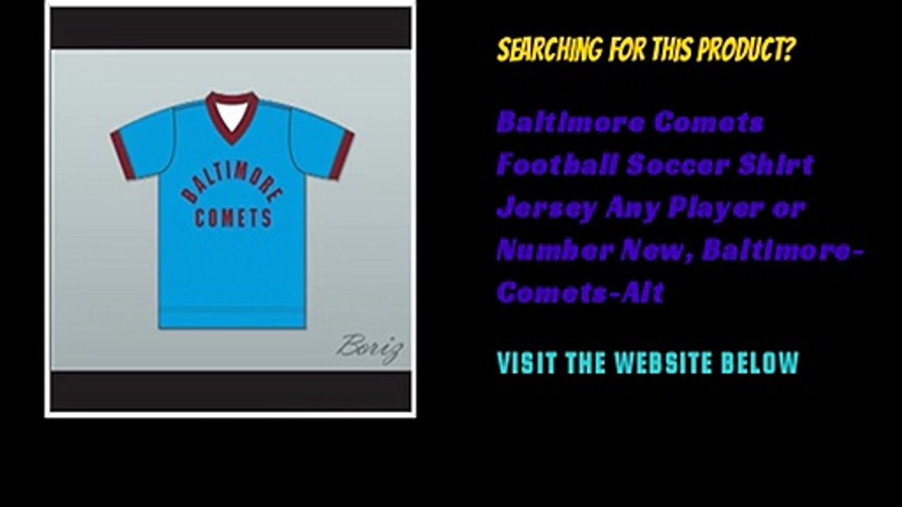 Baltimore Comets Football Soccer Shirt Jersey Any Player or Number New, Baltimore-Comets-Alt