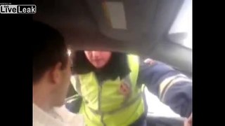 Driver Disagrees and Wrestles with Russian Police .... Cops Win