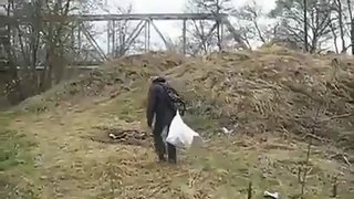 Drunk Recycler Takes A Tumble