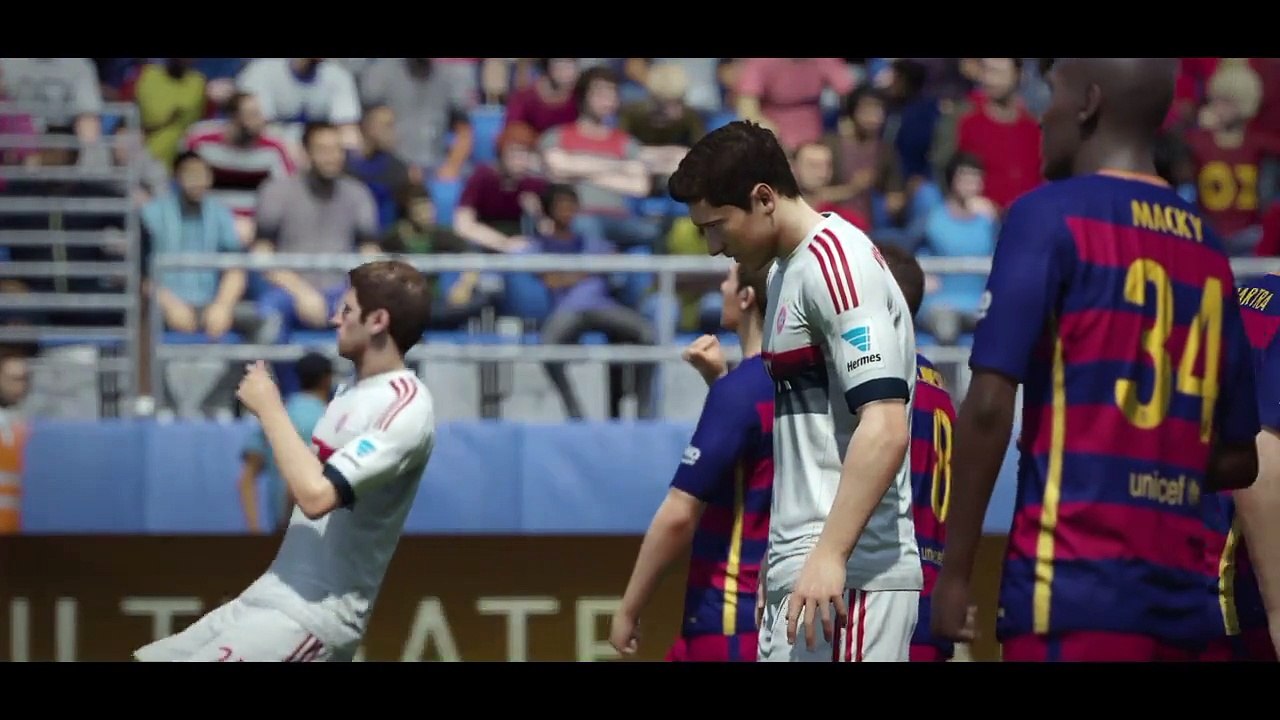 FIFA 16 PS4 1080p HD Partido Carrera Mánager Final FCB-BMU