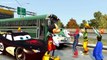 Wheels On The Bus | Nursery Rhymes | 3D Frozen Mickey Mouse Lightning McQueen Spiderman
