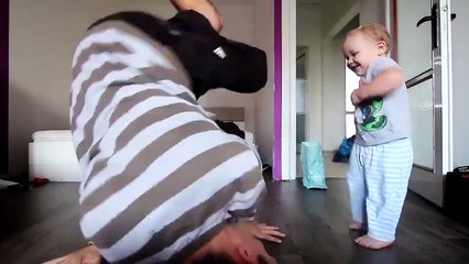 Father and Cute Little son B Boy Dance Challenge