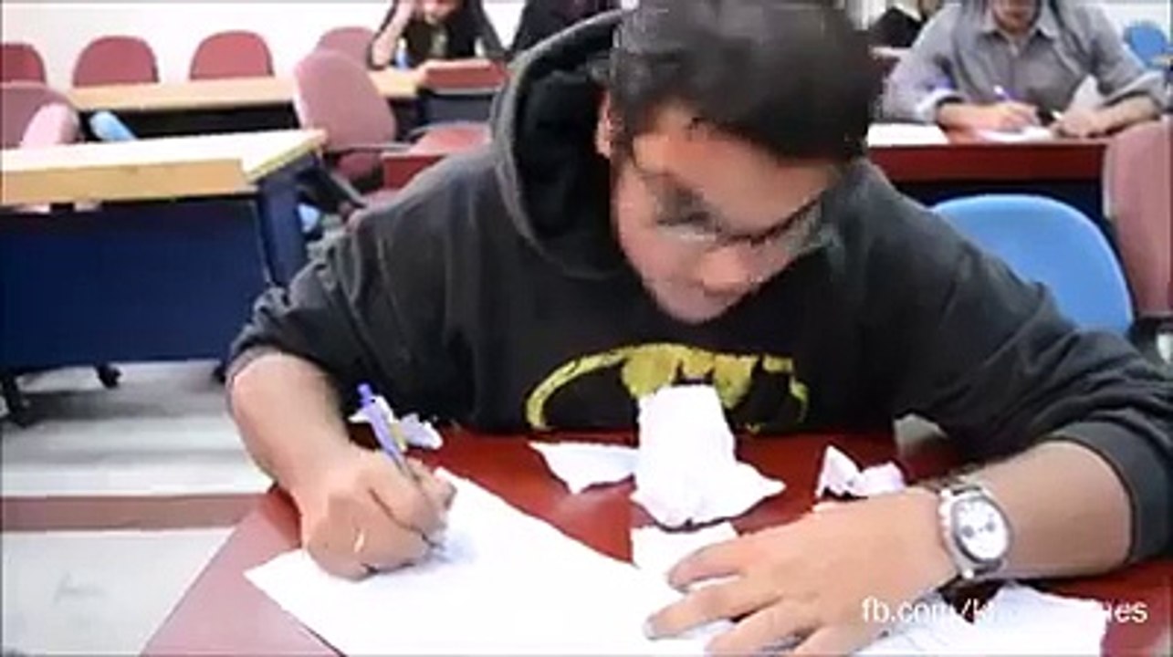 Different types of people in examination