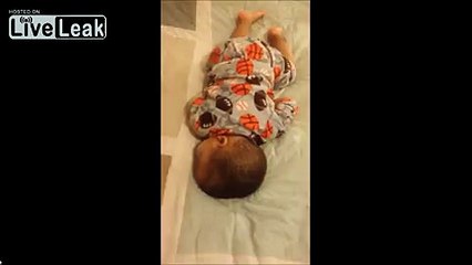 Baby waking up dancing