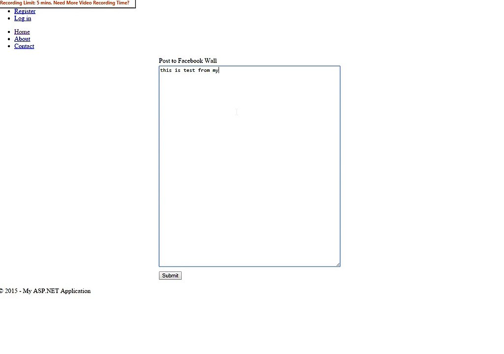 Facebook Application Screen Cast Demo