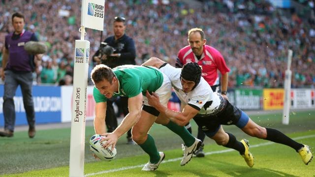 RWC Re:LIVE - Bowe scores opening try for Ireland