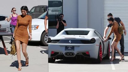 Kylie Jenner Works Blue Contacts And Braids In LA