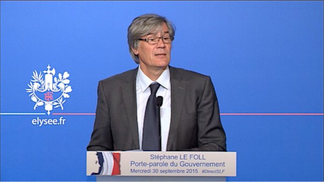 Compte rendu du Conseil des ministres du 30 septembre 2015