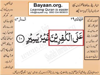 Surrah 074_010 AL-Modaser Very Simple Listen, look & learn word by word urdu translation of Quran in the easiest possibl