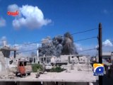 First Russian strikes hit three Syria provinces