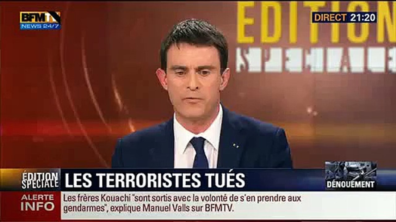 Manuel Valls  - Guerre de Civilisation - Entretien sur BFM TV le 09/01/15