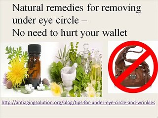 HOW TO REMOVE UNDER EYE CIRCLE NATURALLY