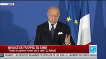 Laurent Fabius - Attaques chimiques de Ghouta en Syrie - Conférence de presse diffusée sur France 24 le 10/09/13