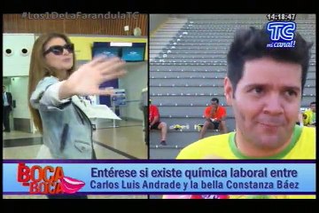 Entérese si existe química laboral entre Carlos Luis Andrade y la bella Constanza Báez