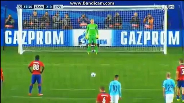 Penalty Goal Doumbia S. - CSKA Moscow 3-0 PSV HD - 30.09.2015