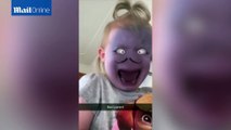 Parents make kids try out new scary Snapchat filters - Daily Mail Online