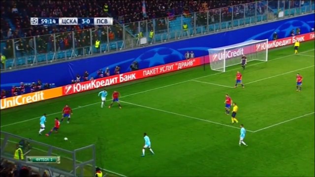 Maxime Lestienne Goal | CSKA 3 - 1 PSV