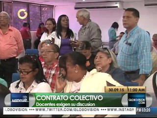Maestros exigen discusión de convención colectiva unitaria